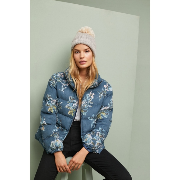 Anthropologie Jackets & Blazers - ett:twa Anthropologie | Floral Puffer Coat Nwot